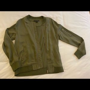 Army green bomber jacket